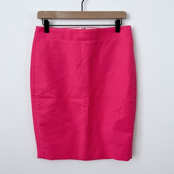 J. Crew - No. 2 Pencil Skirt in Hot Pink Neon Flamingo - Picture 3 of 5